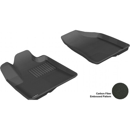 3D Maxpider HYUNDAI SANTA FE 2007-2009 KAGU BLACK R1 1 EYELET Floor Mat L1HY00511509